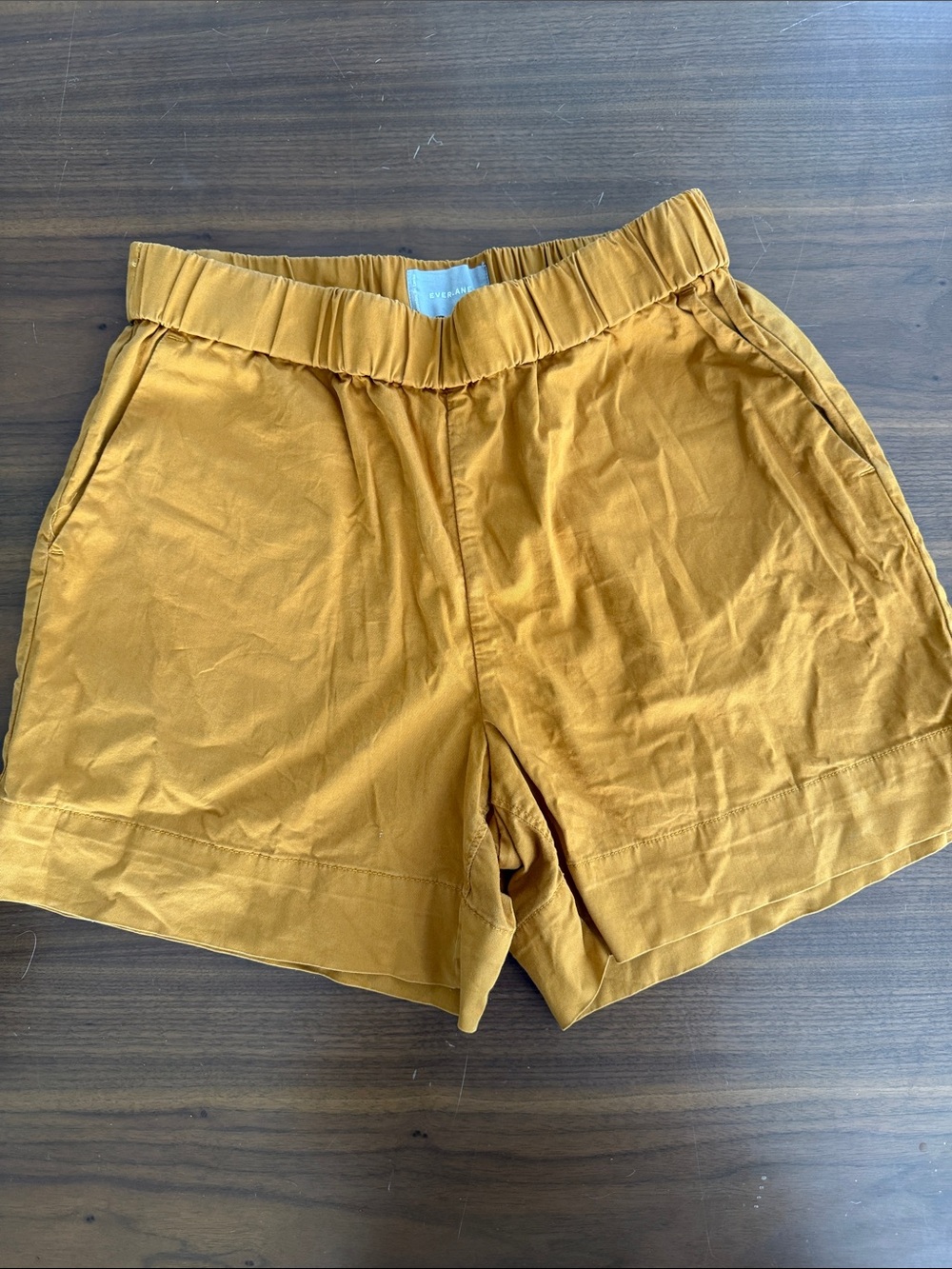 Everlane Golden Ochre Elastic Waist Shorts